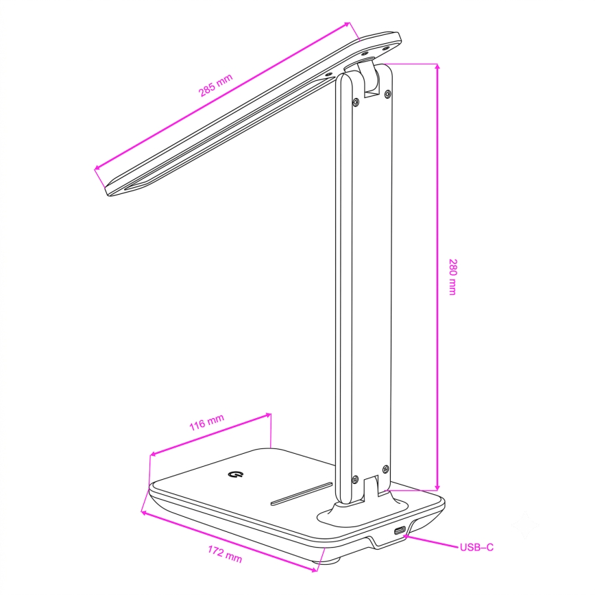Brilagi - LED Stmívatelná stolní lampa MODO LED/7W/230V 3000/4000/6500K bílá