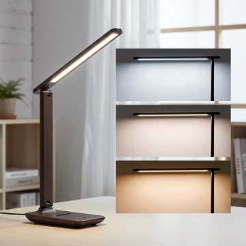 Brilagi - LED Stmívatelná stolní lampa MODO LED/7W/230V 3000/4000/6500K hnědá