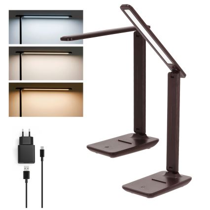 Brilagi - LED Stmívatelná stolní lampa MODO LED/7W/230V 3000/4000/6500K hnědá