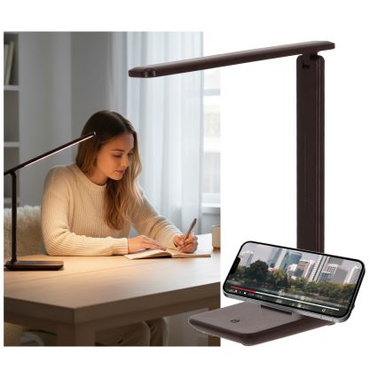 Brilagi - LED Stmívatelná stolní lampa MODO LED/7W/230V 3000/4000/6500K hnědá