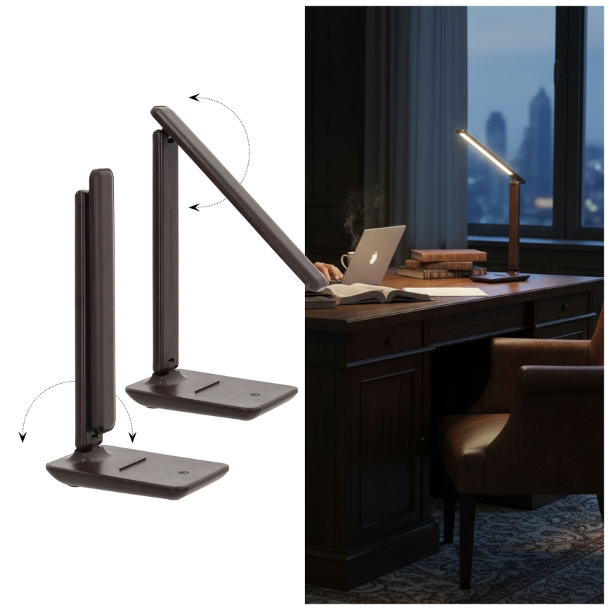Brilagi - LED Stmívatelná stolní lampa MODO LED/7W/230V 3000/4000/6500K hnědá