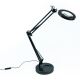 Brilagi - LED Stmívatelná stolní lampa s lupou LENS LED/12W/5V 3000/4200/6000K černá