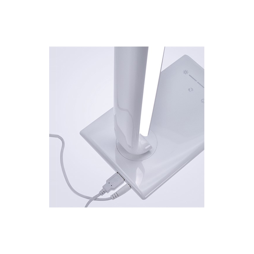 Brilagi - LED Stmívatelná stolní lampa USB konektor LED/12W/230V bílá 3000 - 6000K