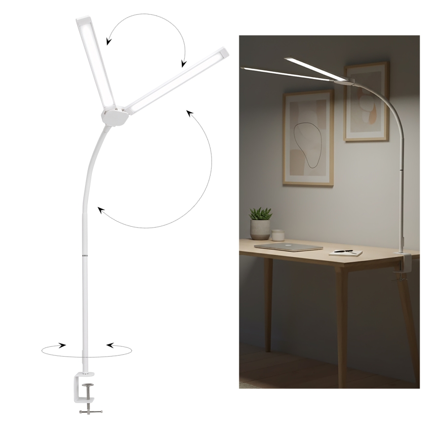 BRILAGI - LED Stmívatelná stolní lampa USB VARIO LED/14W/5V 3000-6000K bílá