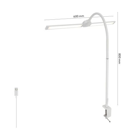 BRILAGI - LED Stmívatelná stolní lampa USB VARIO LED/14W/5V 3000-6000K bílá