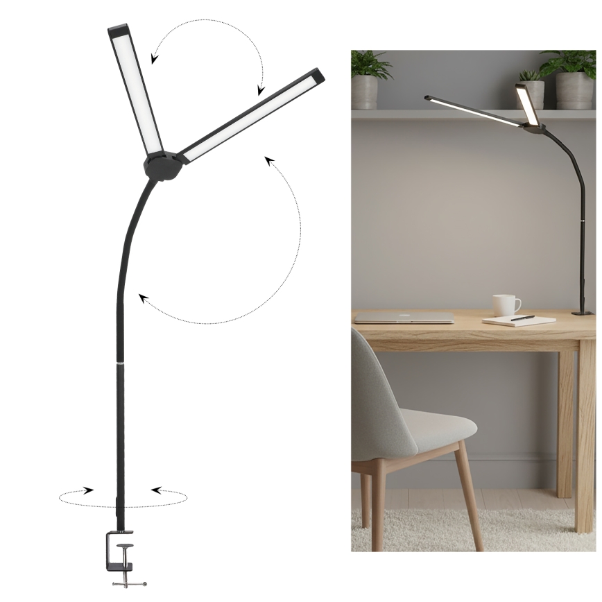 Brilagi - LED Stmívatelná stolní lampa USB VARIO LED/14W/5V 3000-6000K černá