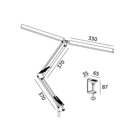Brilagi - LED Stmívatelná flexibilní stolní lampa VARIO 2xLED/14W/230V 3000-6000K bílá