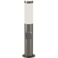 Brilagi - LED Stmívatelná venkovní lampa se zásuvkou ELIA 1xE27/6W/230V 2700-6500K IP44 Wi-Fi 50 cm matný chrom
