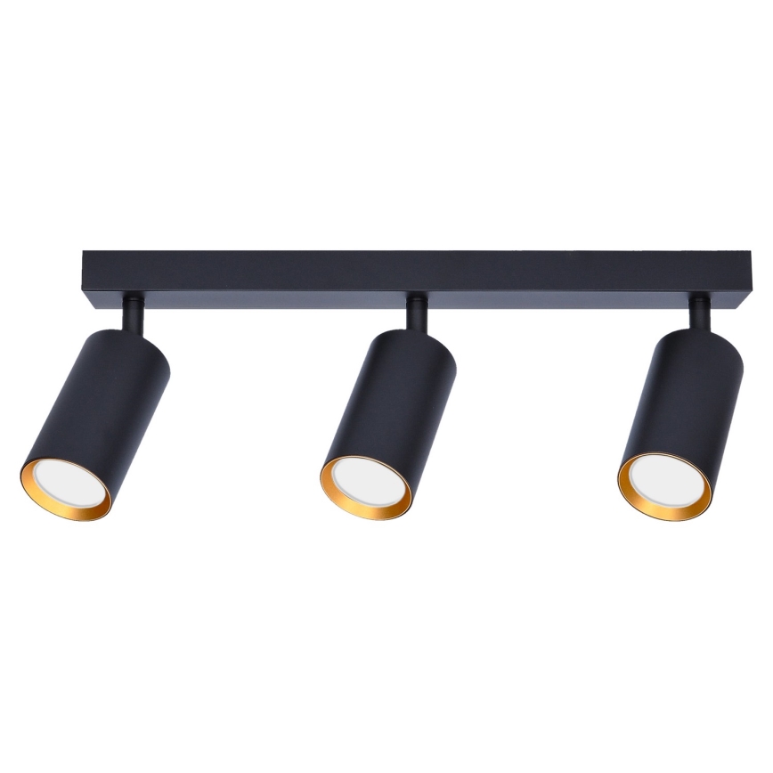 Brilagi - LED RGBW Stmívatelné bodové svítidlo SELE 3xGU10/4,8W/230V 3000K černá/zlatá + dálkové ovládání