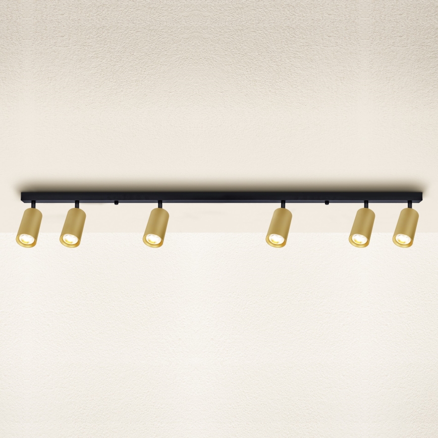 Brilagi - LED Stmívatelné bodové svítidlo SELE GOLDEN 6xGU10/6,5W/230V 2700-6500K černá/zlatá