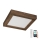 Brilagi - LED Stmívatelné koupelnové stropní svítidlo WOODY FRAME LED/24W/230V dub ořech 30x30 cm 3000-6000K IP44 + dálkové ovládání