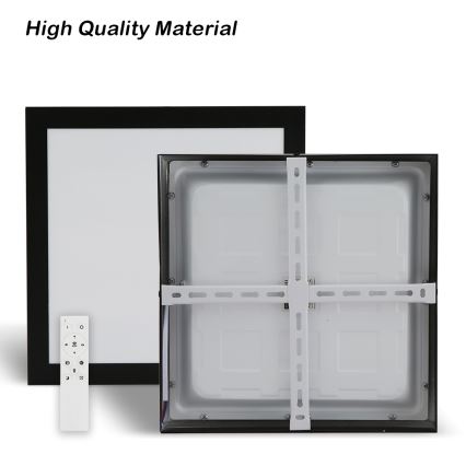 Brilagi - LED Stmívatelné koupelnové stropní svítidlo FRAME SMART LED/24W/230V 30x30 cm 3000-6000K IP44 černá + dálkové ovládání
