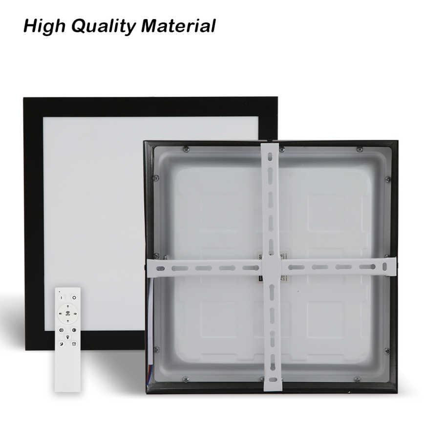 Brilagi - LED Stmívatelné koupelnové stropní svítidlo FRAME SMART LED/24W/230V 30x30 cm 3000-6000K IP44 černá + dálkové ovládání