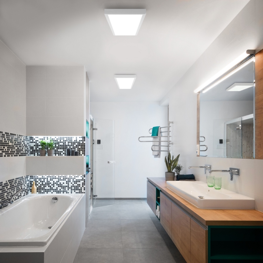 Brilagi - LED Stmívatelné koupelnové stropní svítidlo FRAME SMART LED/50W/230V 30x120 cm 3000-6000K IP44 bílá + dálkové ovládání
