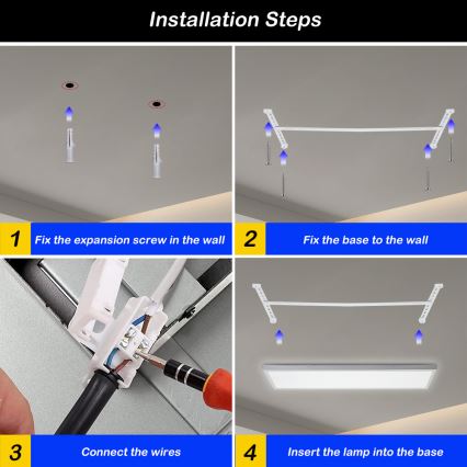 Brilagi - LED Stmívatelné koupelnové stropní svítidlo FRAME SMART LED/50W/230V 30x120 cm 3000-6000K IP44 bílá + dálkové ovládání