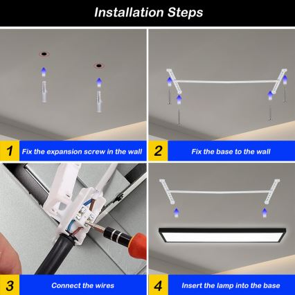 Brilagi - LED Stmívatelné koupelnové stropní svítidlo FRAME SMART LED/50W/230V 3000-6000K IP44 černá + dálkové ovládání