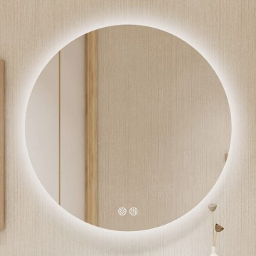 Brilagi - LED Stmívatelné koupelnové vyhřívané zrcadlo s podsvícením DEMI PRO LED/20W/230V pr. 60 cm 3000/4000/6500K IP44