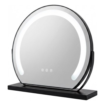 Brilagi - LED Stmívatelné make-up zrcadlo CALIFORNIA LED/14W/230V 3000/4000/6500K 44x40 cm černá