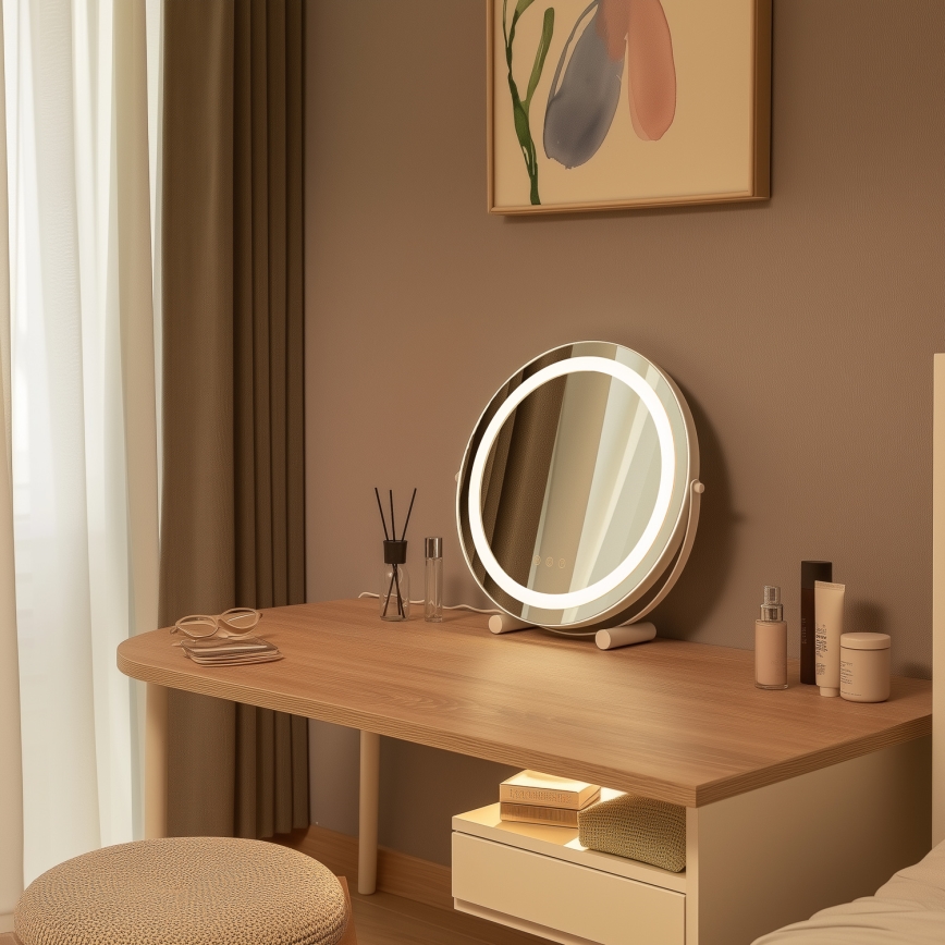 BRILAGI - LED Stmívatelné make-up zrcadlo CALIFORNIA LED/17W/230V 3000/4000/6500K pr. 42 cm bílá