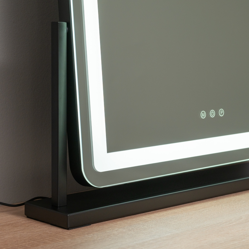 BRILAGI - LED Stmívatelné make-up zrcadlo CALIFORNIA LED/25W/230V 3000/4000/6500K 55x44 cm černá