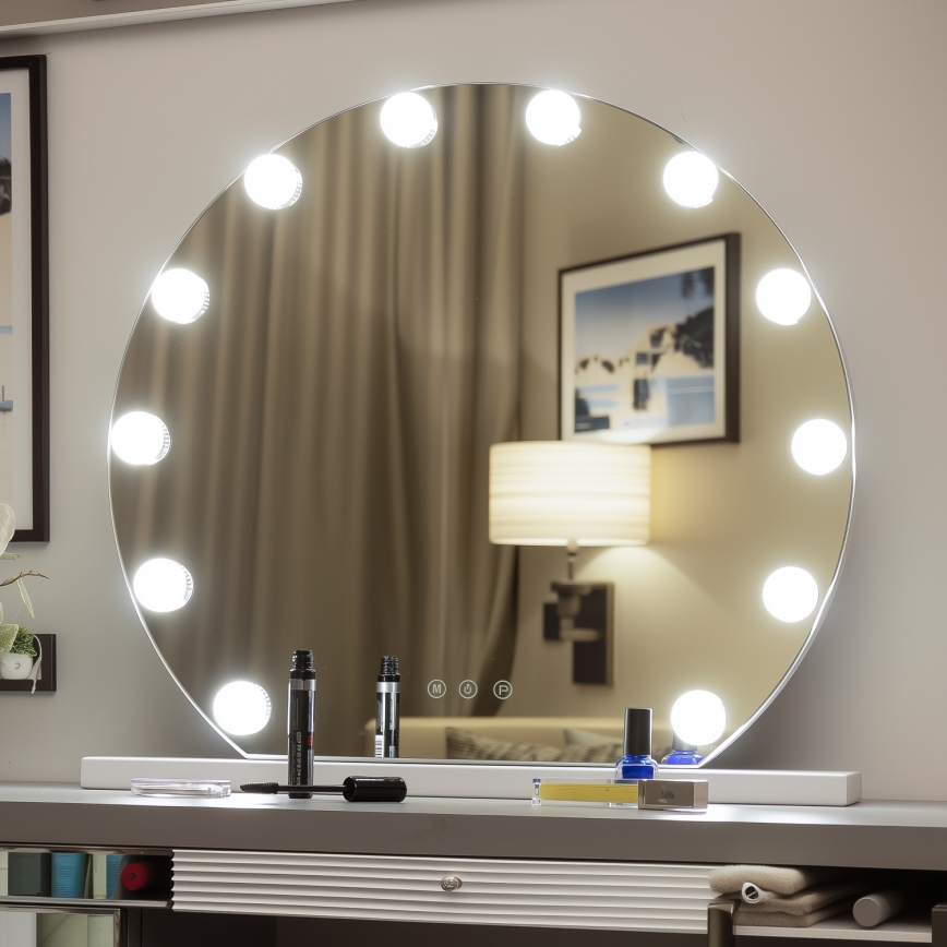 Brilagi - LED Stmívatelné make-up zrcadlo HOLLYWOOD LED/12W/230V 3000/4000/6500K