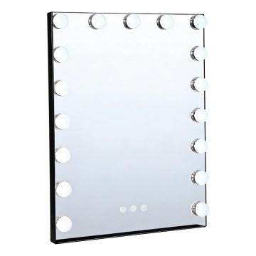 Brilagi - LED Stmívatelné make-up zrcadlo HOLLYWOOD LED/15W/230V 3000/4000/6500K 55x70 cm černá