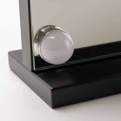 Brilagi - LED Stmívatelné make-up zrcadlo HOLLYWOOD LED/15W/230V 3000/4000/6500K černá