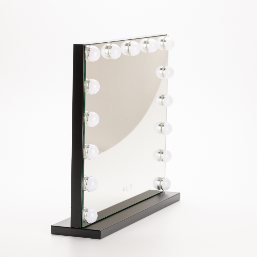 Brilagi - LED Stmívatelné make-up zrcadlo HOLLYWOOD LED/15W/230V 3000/4000/6500K černá