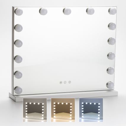 Brilagi - LED Stmívatelné make-up zrcadlo HOLLYWOOD LED/15W/230V 3000/4000/6500K bílá