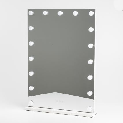 BRILAGI - LED Stmívatelné make-up zrcadlo HOLLYWOOD LED/15W/230V CCT + 2x USB 55x77 cm bílá