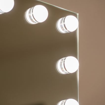 BRILAGI - LED Stmívatelné make-up zrcadlo HOLLYWOOD LED/15W/230V CCT + 2x USB 55x77 cm bílá