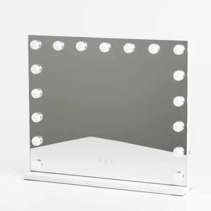 BRILAGI - LED Stmívatelné make-up zrcadlo HOLLYWOOD LED/15W/230V CCT + 2x USB 60x50 cm bílá