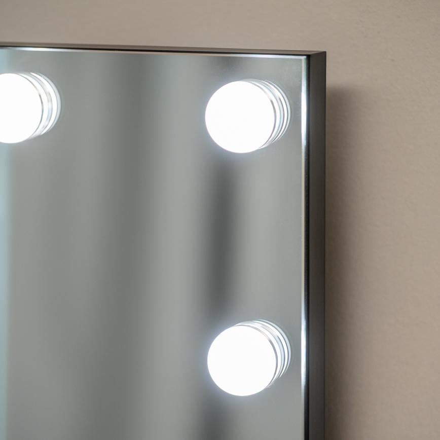 BRILAGI - LED Stmívatelné make-up zrcadlo HOLLYWOOD LED/15W/230V CCT + 2x USB 60x50 cm černá