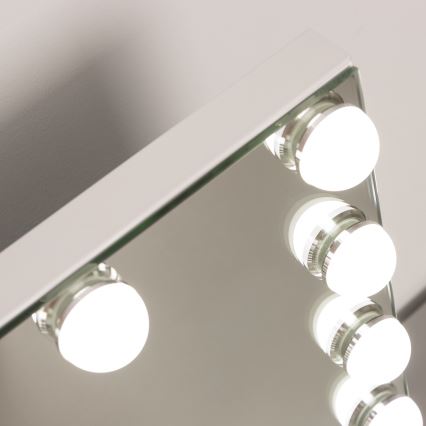 BRILAGI - LED Stmívatelné make-up zrcadlo HOLLYWOOD LED/15W/230V CCT + USB bílá
