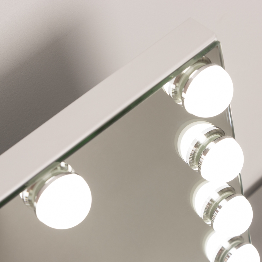 BRILAGI - LED Stmívatelné make-up zrcadlo HOLLYWOOD LED/15W/230V CCT + USB bílá