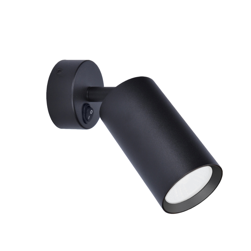 Brilagi - LED RGBW Stmívatelné nástěnné bodové svítidlo s vypínačem SELE 1xGU10/4,8W/230V 3000K černá + dálkové ovládání