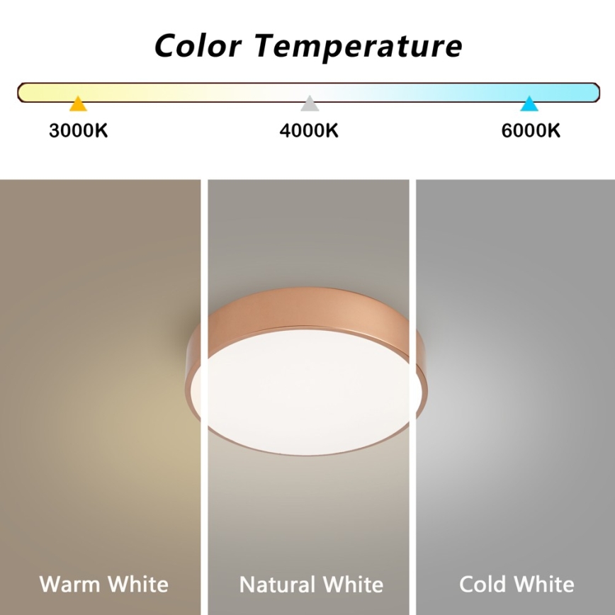 BRILAGI - LED Stmívatelné stropní svítidlo POOL LED/24W/230V 3000-6000K pr. 20 cm měděná + dálkové ovládání