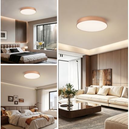 Brilagi - LED Stmívatelné stropní svítidlo POOL LED/60W/230V 3000-6000K pr. 50 cm bronzová + dálkové ovládání