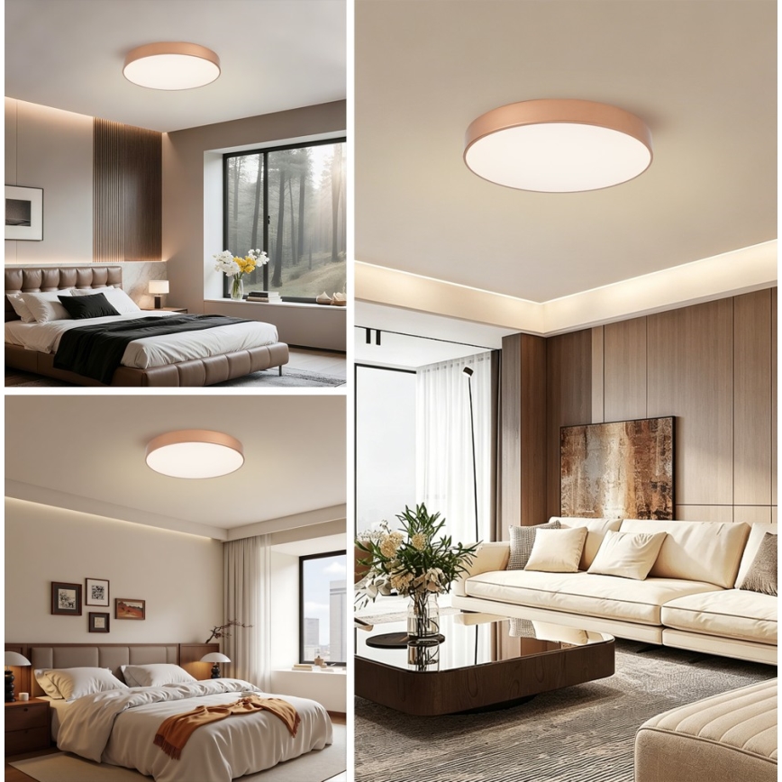 Brilagi - LED Stmívatelné stropní svítidlo POOL LED/60W/230V 3000-6000K pr. 50 cm bronzová + dálkové ovládání
