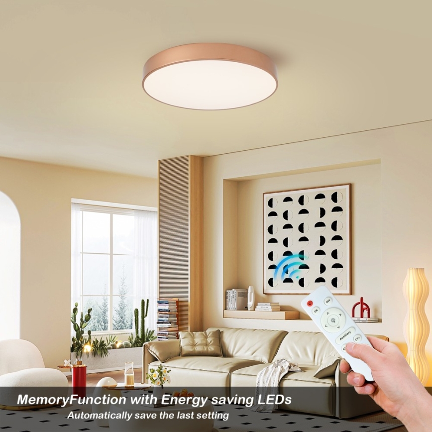 Brilagi - LED Stmívatelné stropní svítidlo POOL LED/60W/230V 3000-6000K pr. 50 cm bronzová + dálkové ovládání