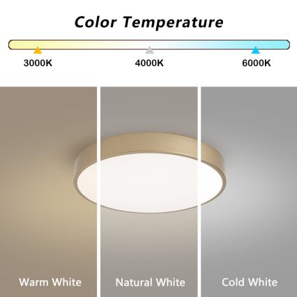 BRILAGI - LED Stmívatelné stropní svítidlo POOL LED/48W/230V 3000-6000K pr. 40 cm zlatá + dálkové ovládání