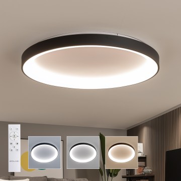 Brilagi - LED Stmívatelné stropní svítidlo FALCON II LED/108W/230V 3000-6500K pr. 80 cm černá + dálkové ovládání