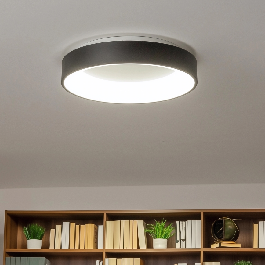 Brilagi - LED Stmívatelné stropní svítidlo FALCON LED/40W/230V 3000-6500K pr. 45 cm černá + dálkové ovládání