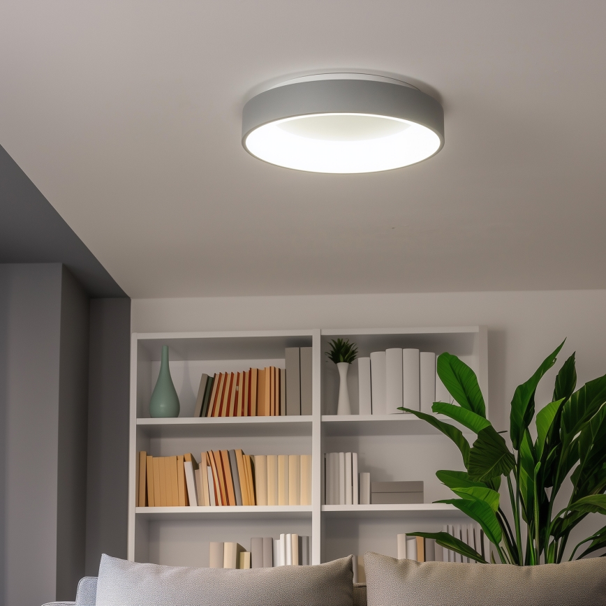 Brilagi - LED Stmívatelné stropní svítidlo FALCON LED/80W/230V 3000-6500K pr. 60 cm šedá + dálkové ovládání