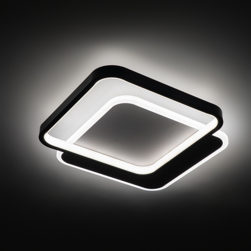 Brilagi - LED Stmívatelné stropní svítidlo FLARE LED/43W/230V 3000-6000K 39,5x45 cm bílá/černá + dálkové ovládání
