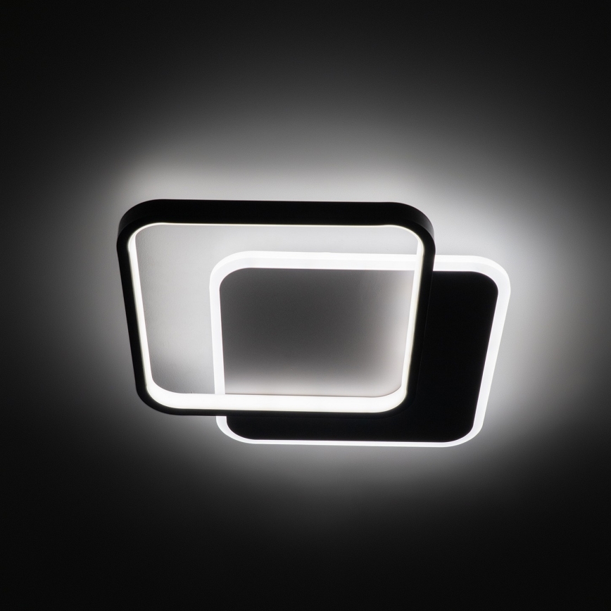 Brilagi - LED Stmívatelné stropní svítidlo FLARE LED/43W/230V 3000-6000K 39,5x45 cm bílá/černá + dálkové ovládání
