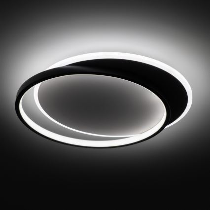 Brilagi - LED Stmívatelné stropní svítidlo FLARE LED/48W/230V 3000-6000K 39,5x45 cm bílá/černá + dálkové ovládání