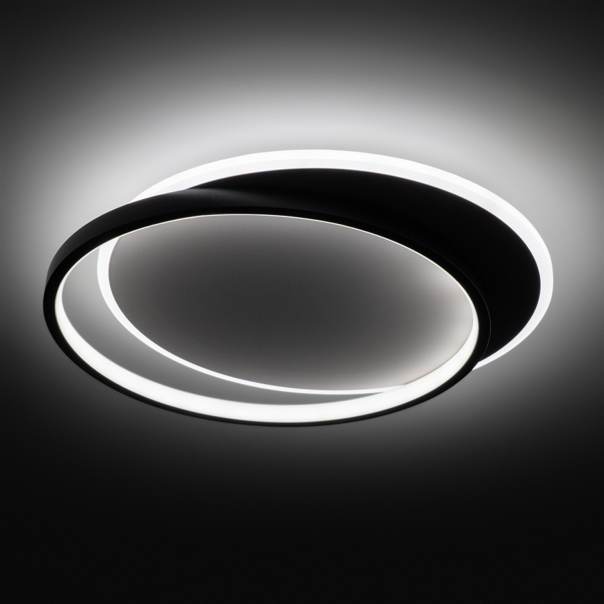 Brilagi - LED Stmívatelné stropní svítidlo FLARE LED/48W/230V 3000-6000K 39,5x45 cm bílá/černá + dálkové ovládání