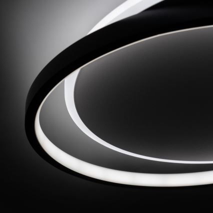 Brilagi - LED Stmívatelné stropní svítidlo FLARE LED/48W/230V 3000-6000K 39,5x45 cm bílá/černá + dálkové ovládání