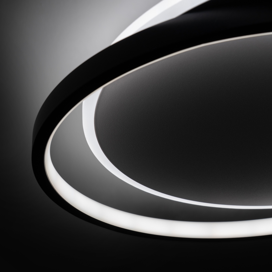 Brilagi - LED Stmívatelné stropní svítidlo FLARE LED/48W/230V 3000-6000K 39,5x45 cm bílá/černá + dálkové ovládání